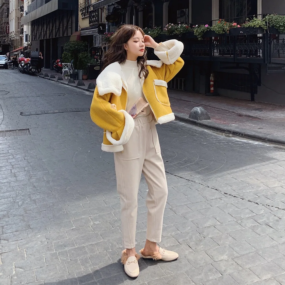 

Winter Jacket Women Faux Fox Fur Coat Warm Thick Vintage Patchwork Fashion Loose Plush Ladies Coat Faux Fur Coat Women Jacket