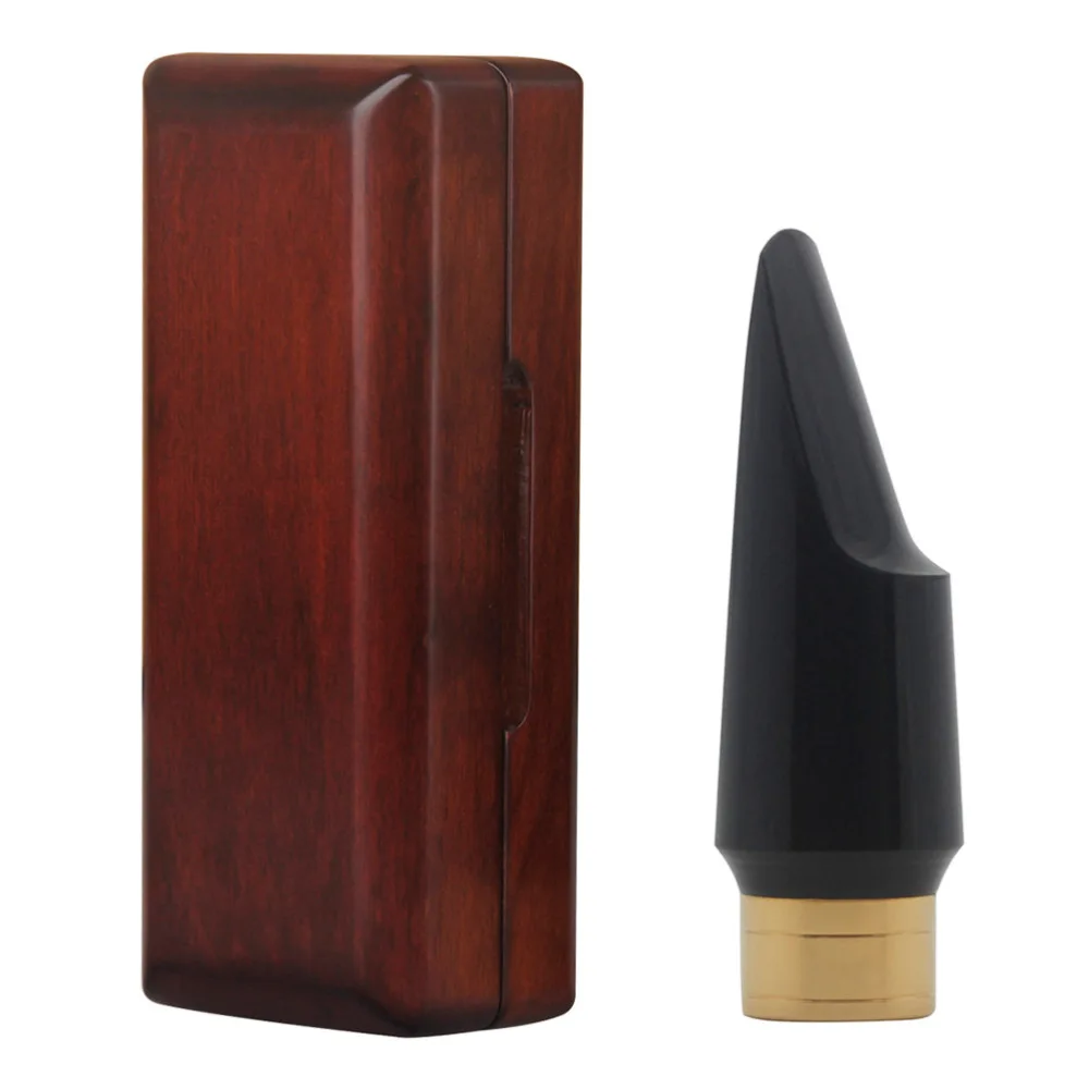 

1 Set Alto Saxophone Head Saxophone Mouthpiece Universal Saxophone Head Box (Red Box, Black and Golden Head)