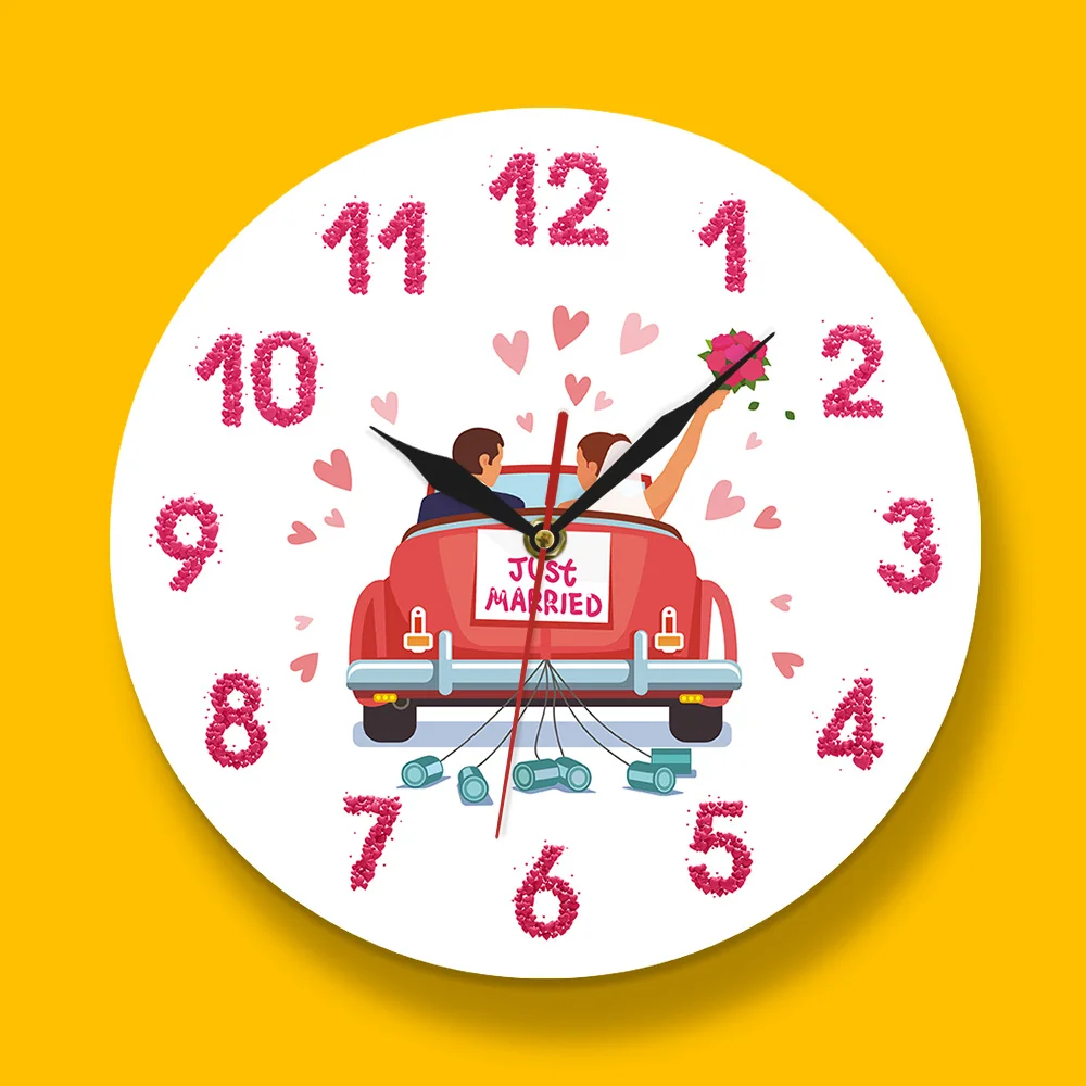 Молодоженов персонализированные мистер миссис имена настенных часах свадьбы