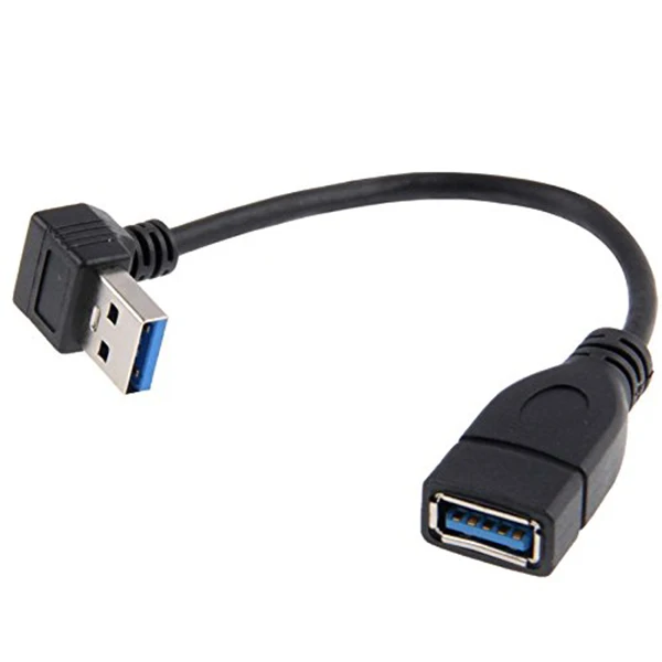USB 3 0 правый угол 90 градусов удлинитель Кабель адаптер Папа мама шнур 20 см|Кабели