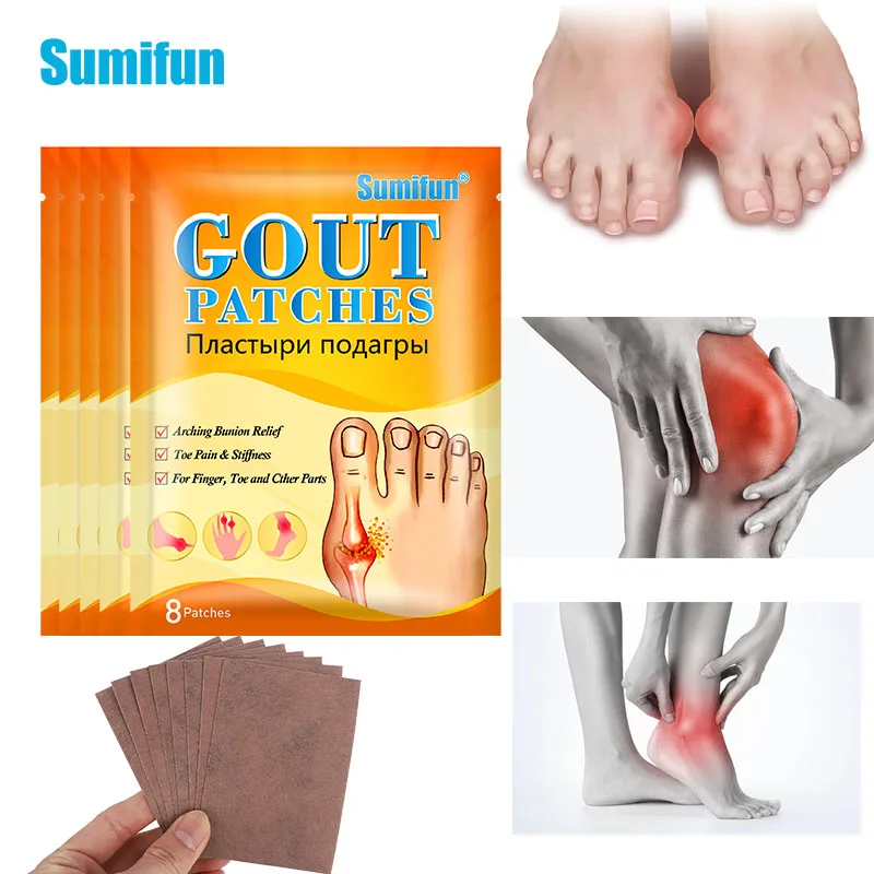 

8/24/40pcs Sumifun Gout Patch Pain Relief Treatment Patch Finger Toe Bunion Foot Bone Pain Medical Heating Plaster Health Care