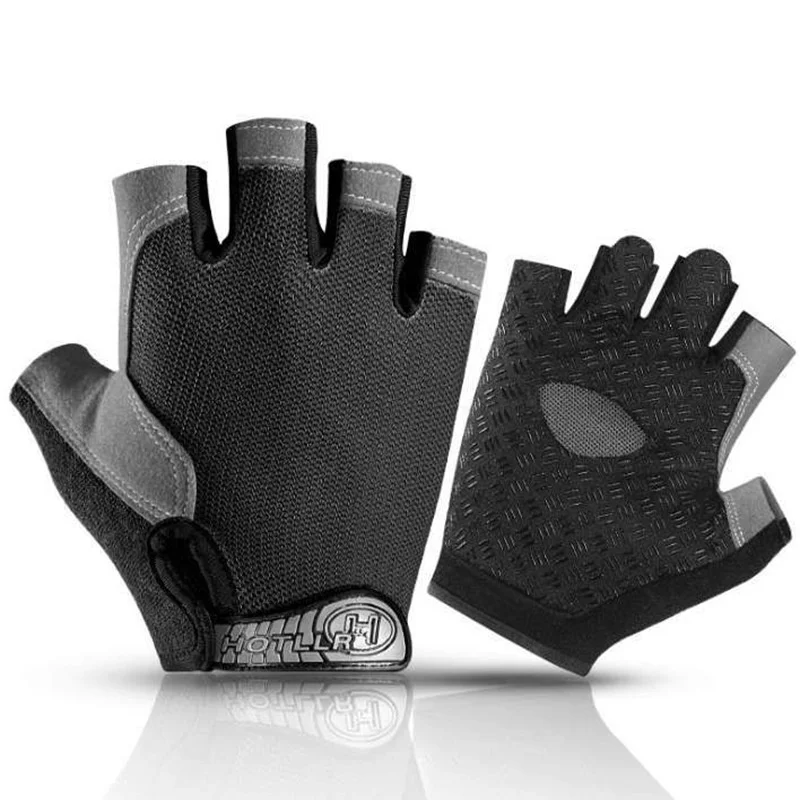 

New spring and summer outdoor sports riding Half Finger Gloves men's fitness antiskid shockproof lovers bicycle gloves women