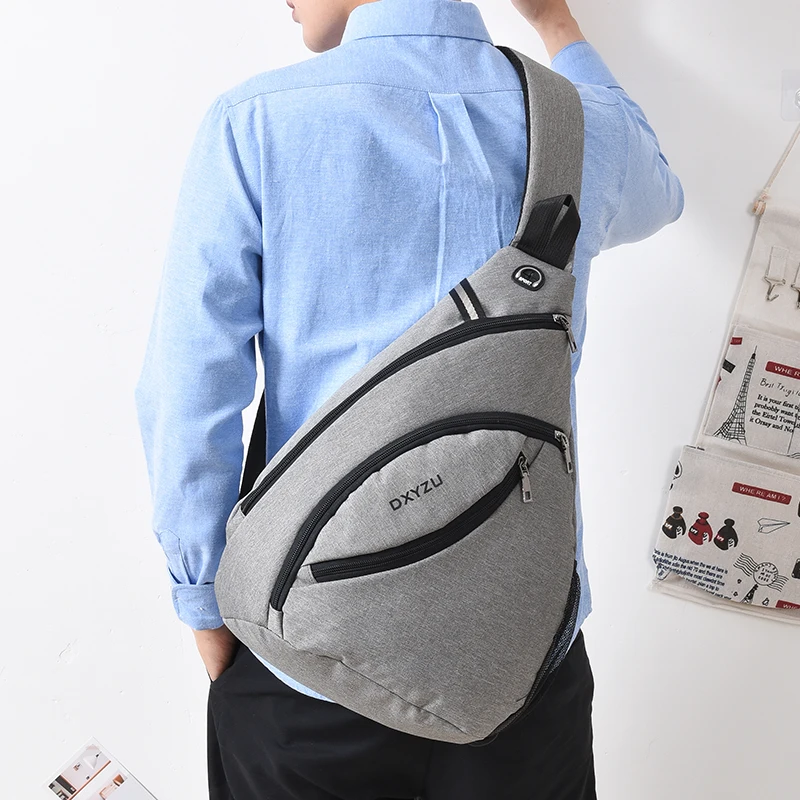 

2021 Men One Shoulder Backpack Unisex Sling Bag Cool Boys Cycling Sports Travel Versatile Fashion Bag Student School University