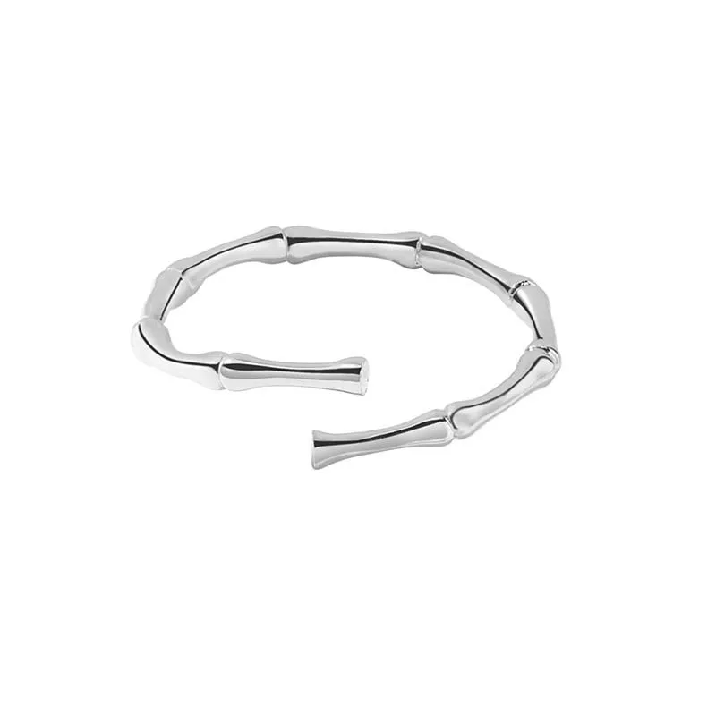 

Adjustable size Double corrugated ring opening fashion personality cold wind ring sets gifts for women and girl bamboo