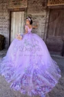 Блестящие лиловые Тюль Quinceanera платья бисер Сделанные на заказ с открытой спиной бальное платье с блестками Милые 16 платья vestidos de 15 лет