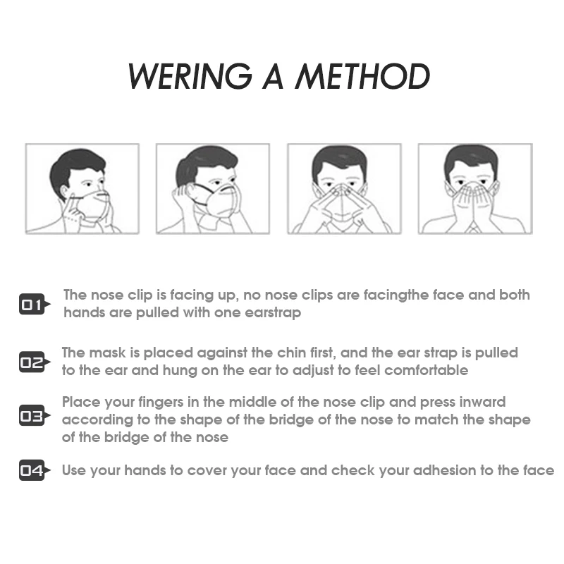 6 шт. Складная PM 2 5 Нетканая многоразовая Пылезащитная маска от аллергии на грипп