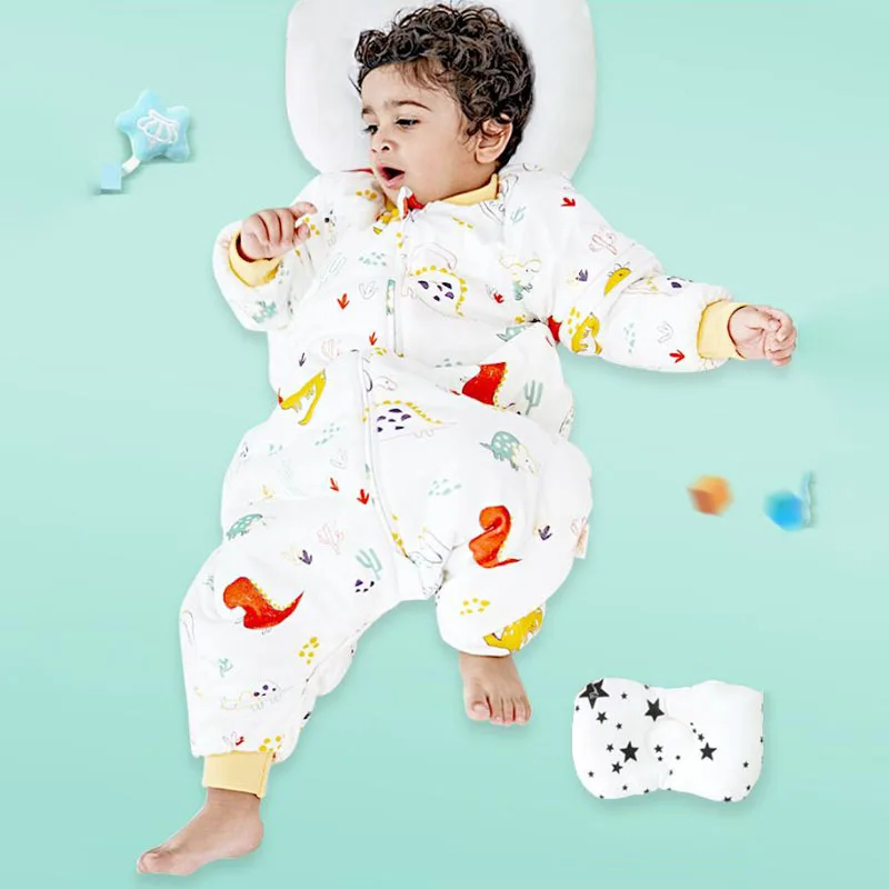 Детский спальный мешок AXA010 6 слойный муслиновый с длинным рукавом детская одежда