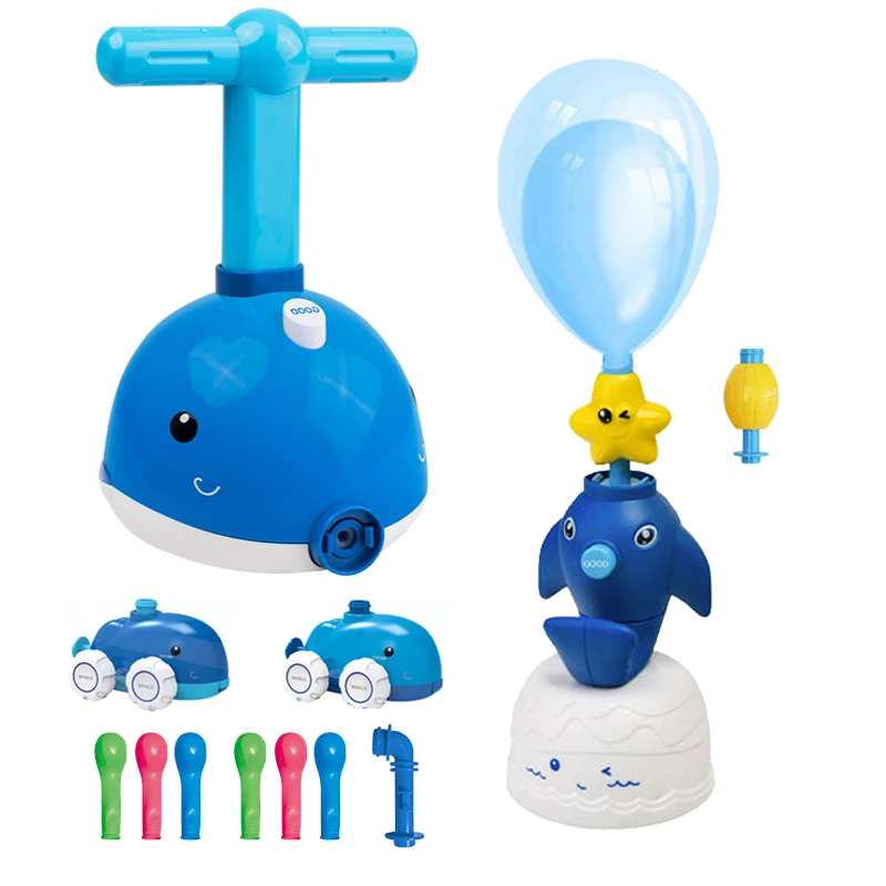 Мультяшный дельфин Мощный воздушный шар пусковая башня игрушка головоломка
