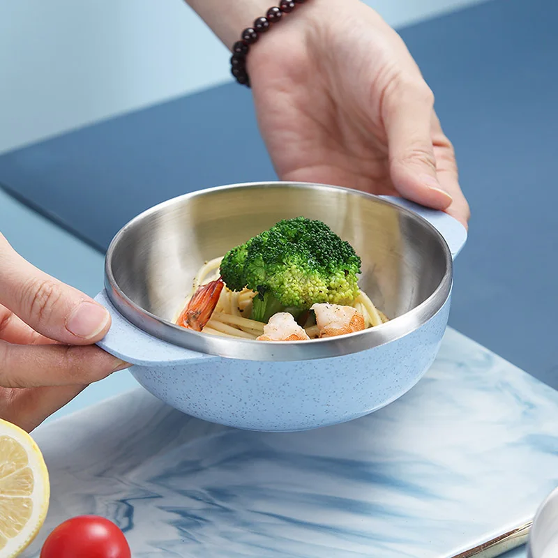 EIMAI 1 шт. детская посуда Милая миска из нержавеющей стали тренировочная тарелка