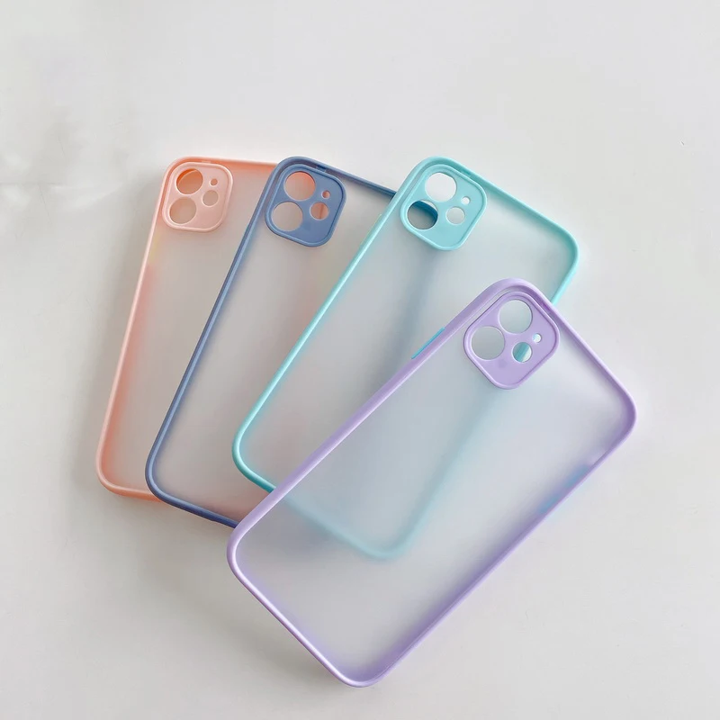 Чехол для Телефона iPhone 12 11 Pro Max X XR XS 7 8 Plus Роскошный Матовый Жесткий чехол из