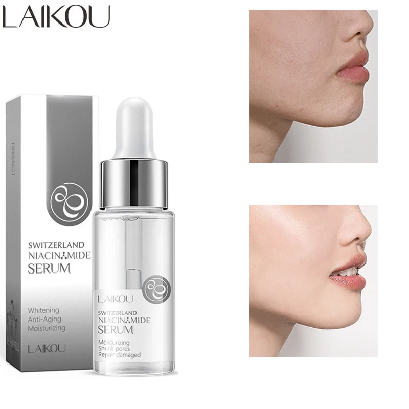 

LAIKOU Niacinamide Whitening Face Serum Moisturizing Shrink Pores Anti-Wrinkle Skin Care Repairing Brighten Hydrating Cosmetics