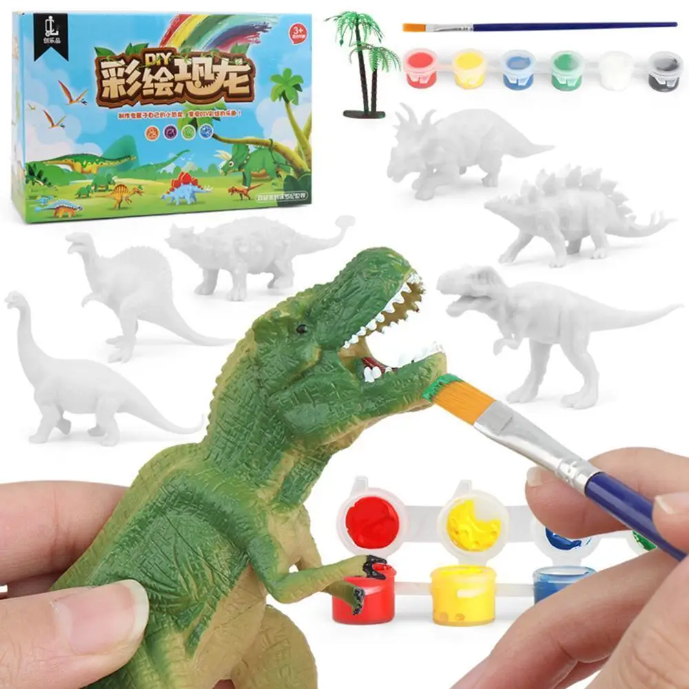 

DIY граффити, модель динозавра, тираннозавр, вайверн, спинозавр, стигозавр, Анкилозавр, 3D Ручная роспись, раскраска, игрушки