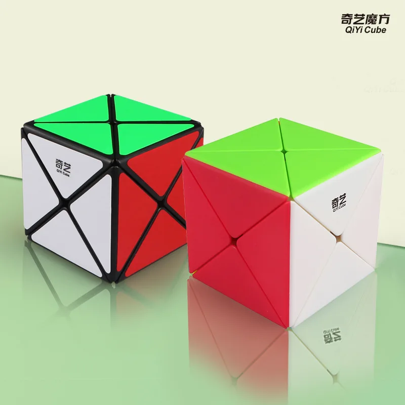 QiYi X магический куб студенческий интеллект Cubo Magico динозавр Stickerless Черный 56 мм скоростной куб Гладкий