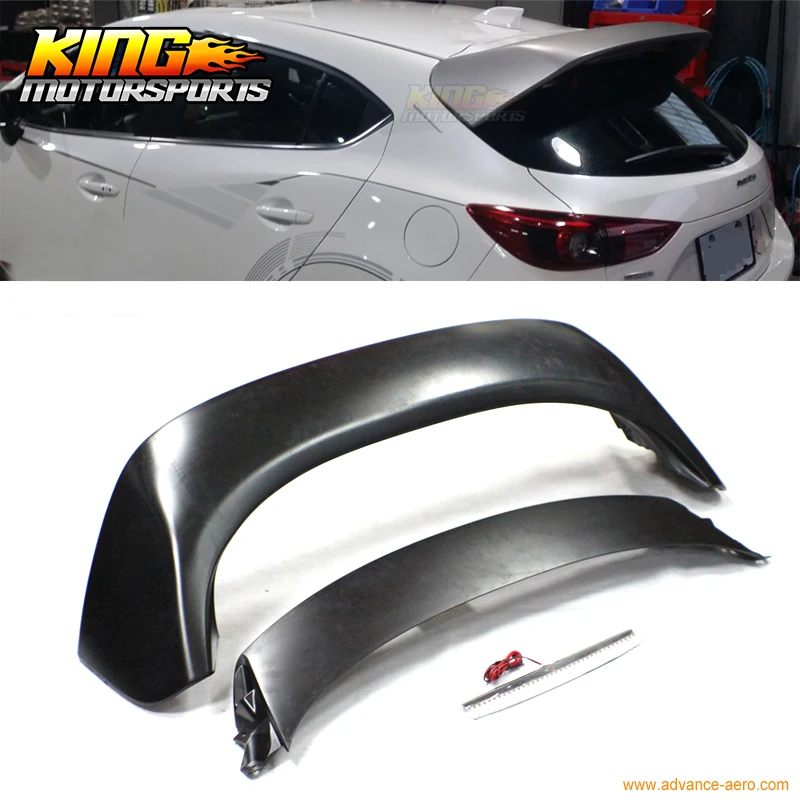 Спойлер на крышу багажника подходит для Mazda 3 5 14 18 не окрашенный ABS|roof spoiler|trunk