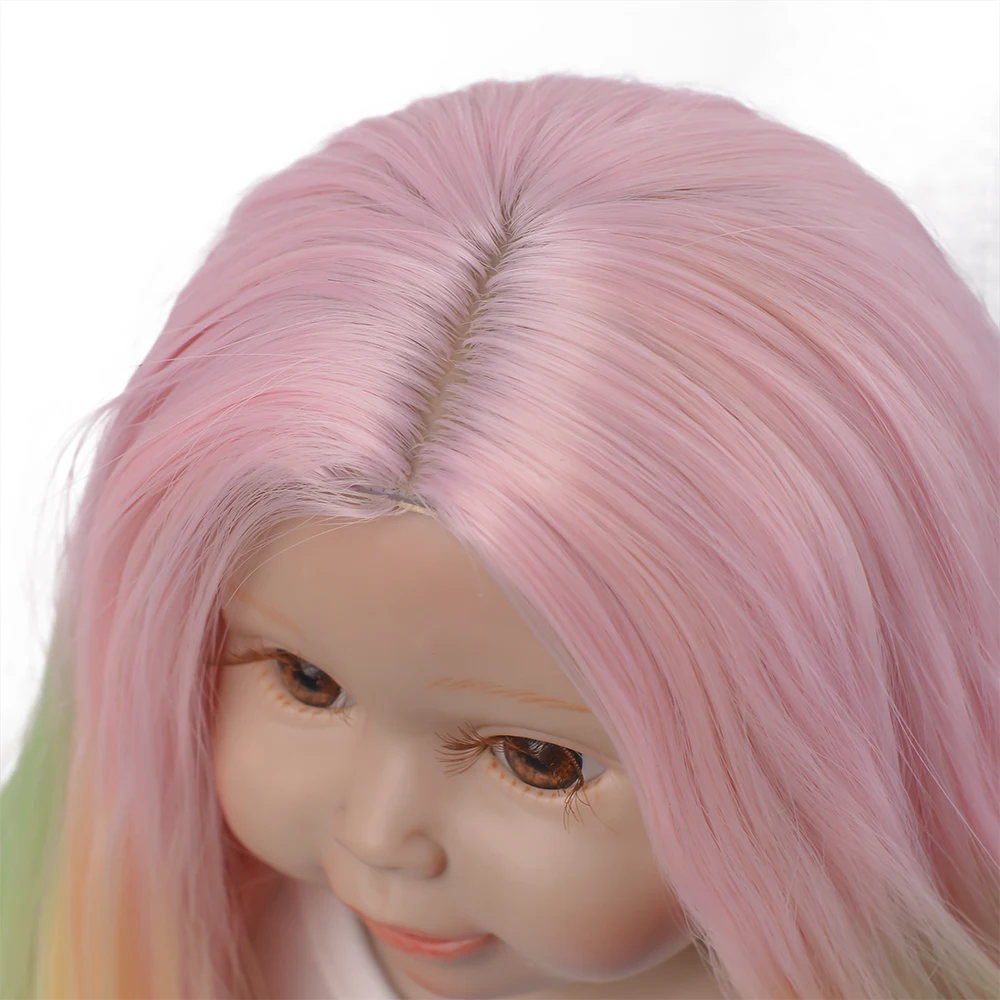 Парики только для кукол парики с эффектом омбре желтого и розового цветов