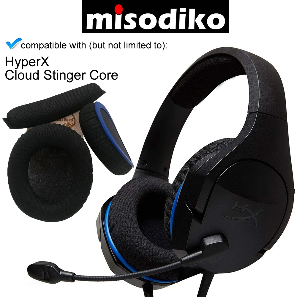 Сменные амбушюры misodiko и повязка на голову для игровой гарнитуры HyperX Cloud Stinger Core
