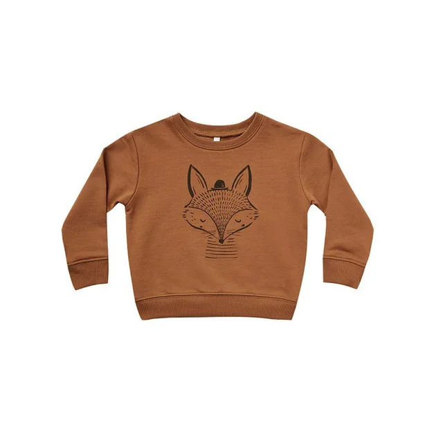 Винтажный Детский свитшот Rylee с рисунком лисы подходящие штаны для мальчиков