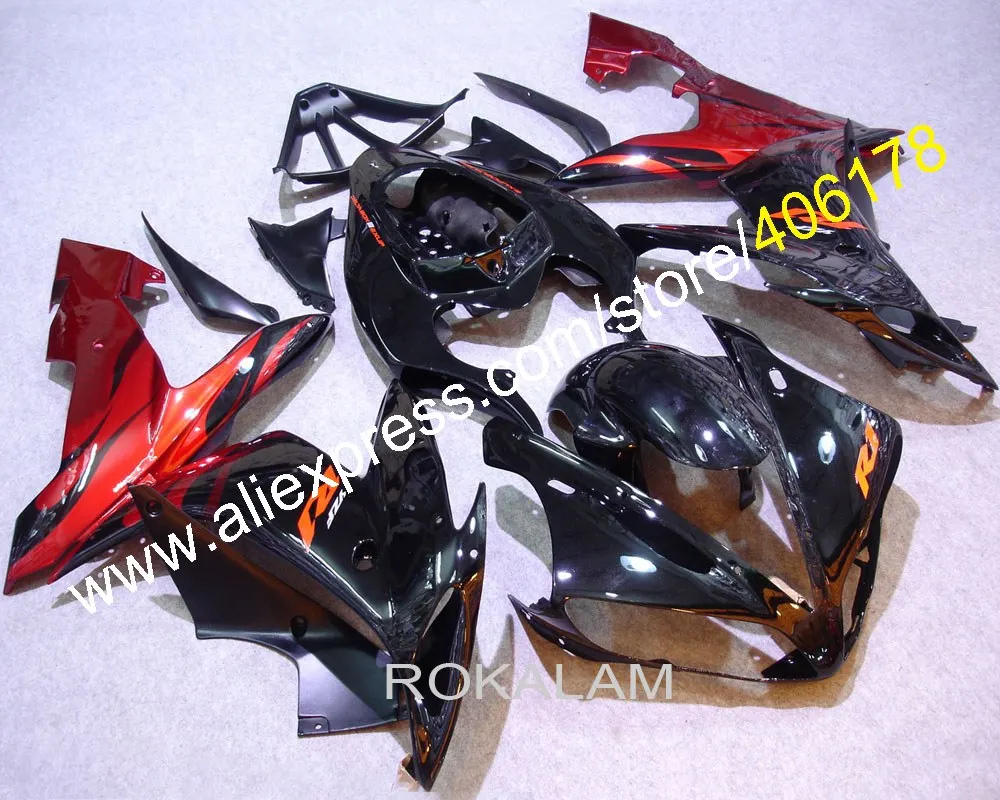 YZF1000R1 04-06 Кузов Обтекатели для Yamaha YZFR1 2004 2005 2006 гоночный велосипед черный красный