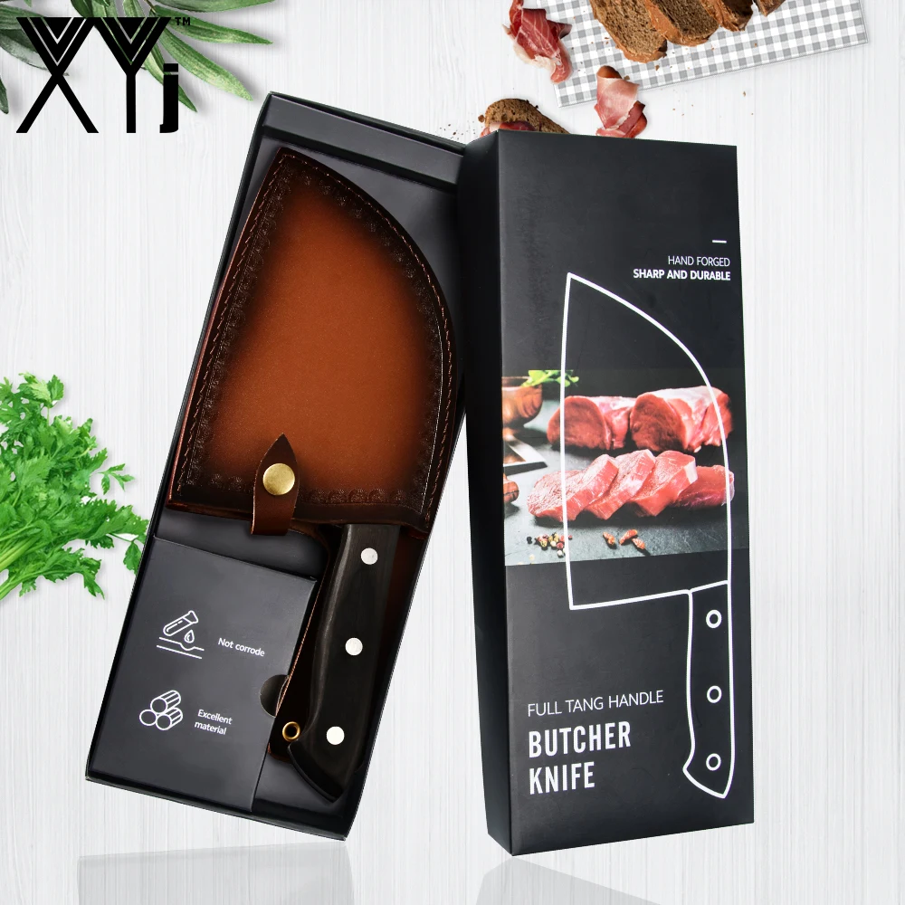 XYj 6 5 дюймовый нож для мясника с полной ручкой нарезки костей Высокоуглеродистый