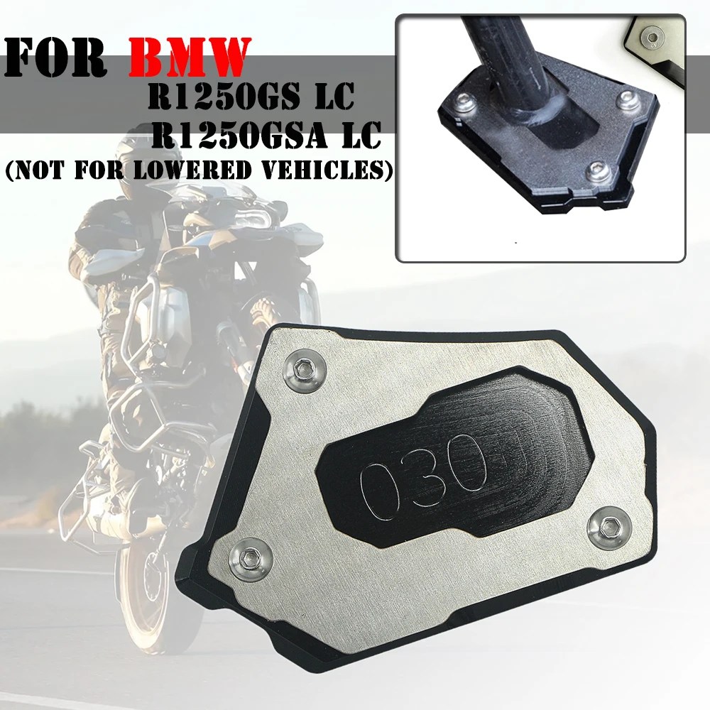 

Motorcycle CNC Aluminum Kickstand Side Kick Stand Pad Plate Base For BMW R1250GS LC ADV R 1250GS Adventure 2019-2020 1250R GSA