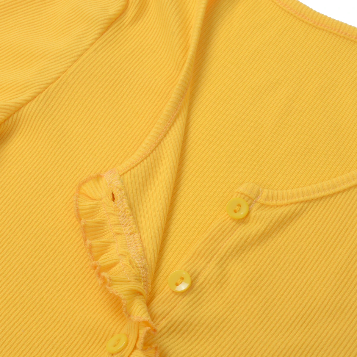 Женская Однотонная футболка с V образным вырезом и высокой талией|Футболки| |