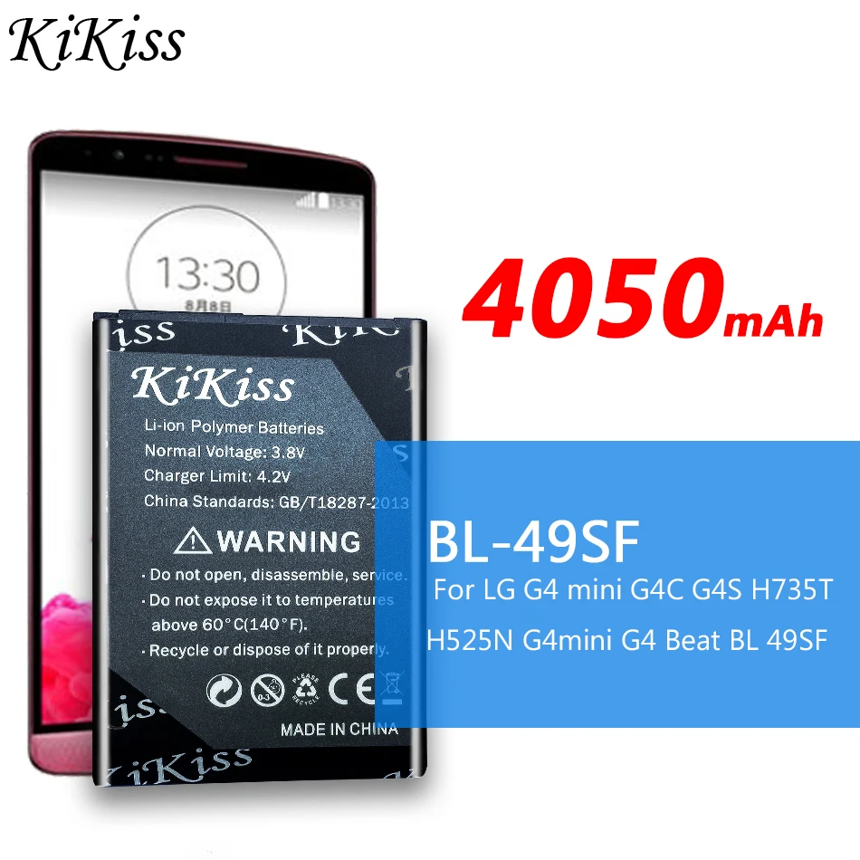 Большой Батарея 4050 мА/ч BL 49SF для LG G4 Beat G4C G4s мини H515 H525N H731 H734 H735 H735L H735T H735TR H736 H736P +