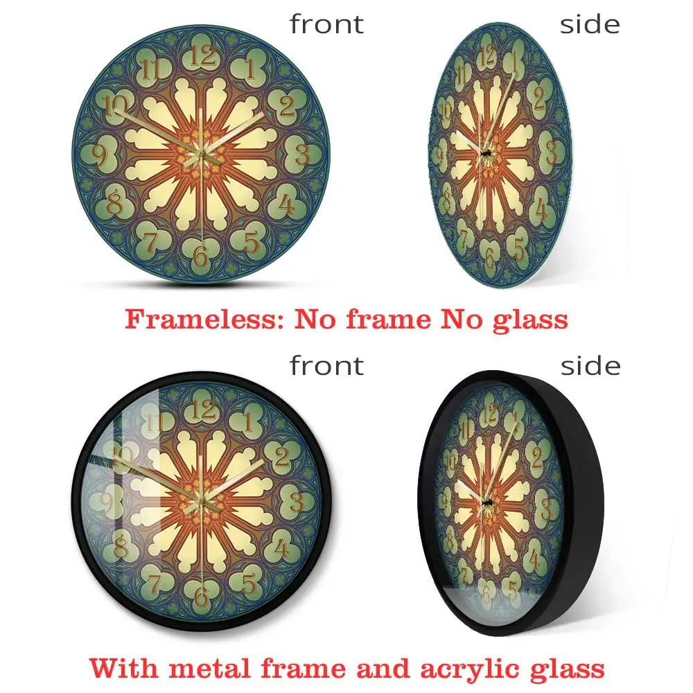 Готические настенные часы с узором в виде роз и окон средневековая европейская