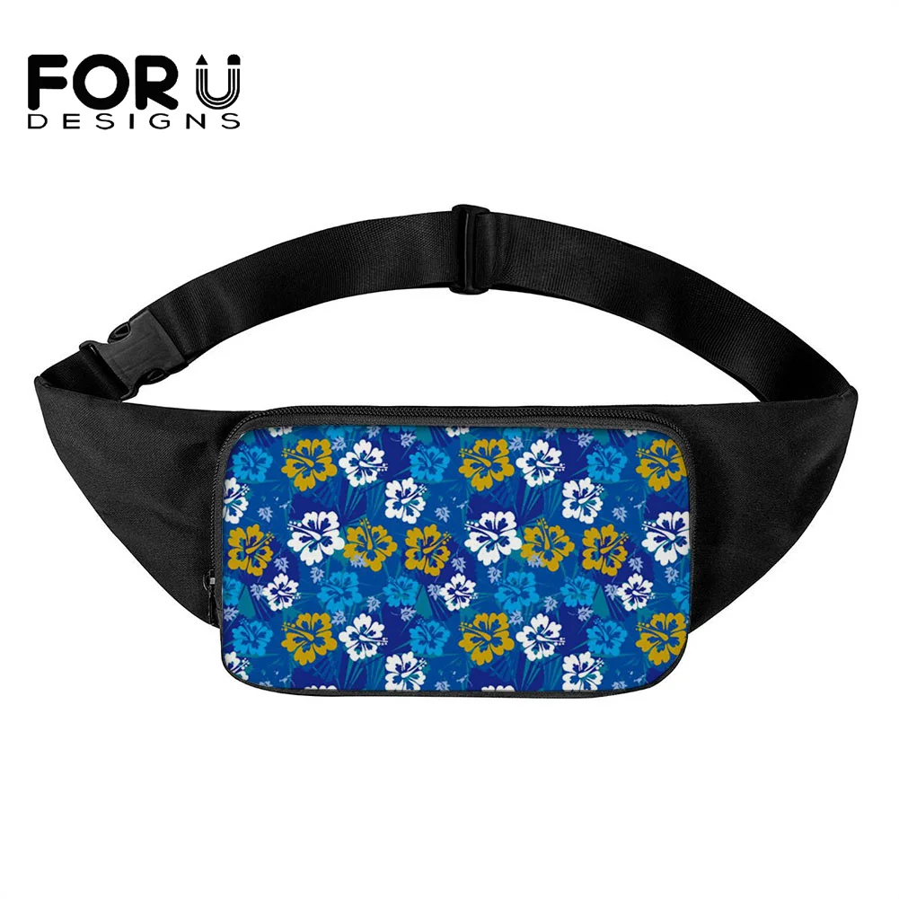 

FORUDESIGN Designer Waist Packs Party Travel Phone Pouch Bags Beautiful Flower Brand Design Bicycle Run Belt Waist Pack Wallet