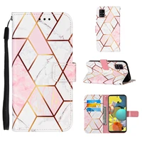 phone case for samsung galaxy a71 a70 a51 a50 s20 s21 plus note 20 ultra a31 a21s a12 wallet flip marble leather cover