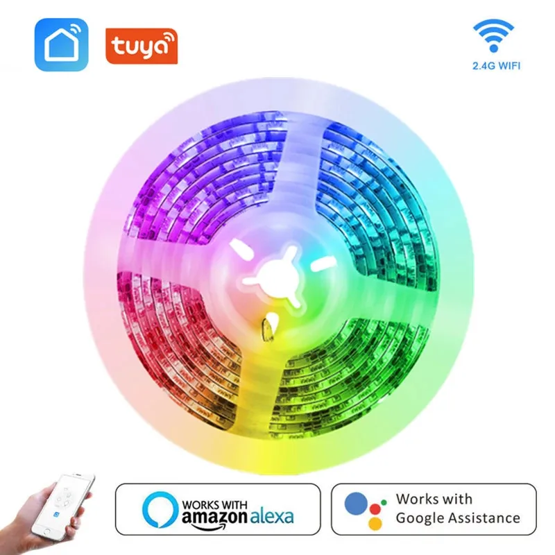 

Гибкая светодиодная лента RGB 2,4 RGB с поддержкой Wi-Fi, 5050 ГГц, 5/10 м