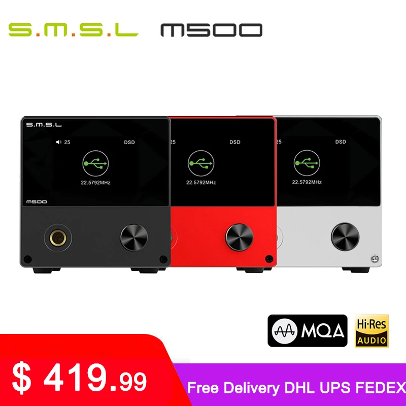SMSL M500 DAC MQA ES9038PRO ES9311 XMOS XU 216 32bit 768kHz DSD512 Hi Res аудио декодер и усилитель для