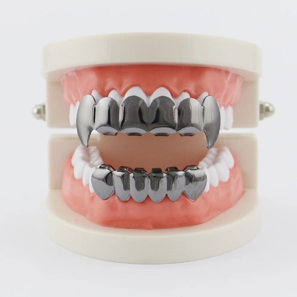 Зубные щитки золотистого цвета верхняя и нижняя хип-хоп зубы шапки украшения для