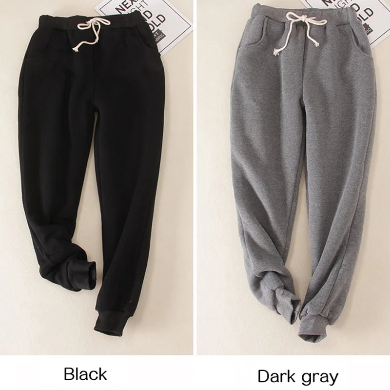 Женские брюки зимние толстые кашемировые штаны из овечьей кожи теплые