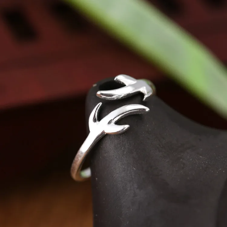 Оригинальные 100% винтажные серебряные кольца в виде ветки для женщин и девушек