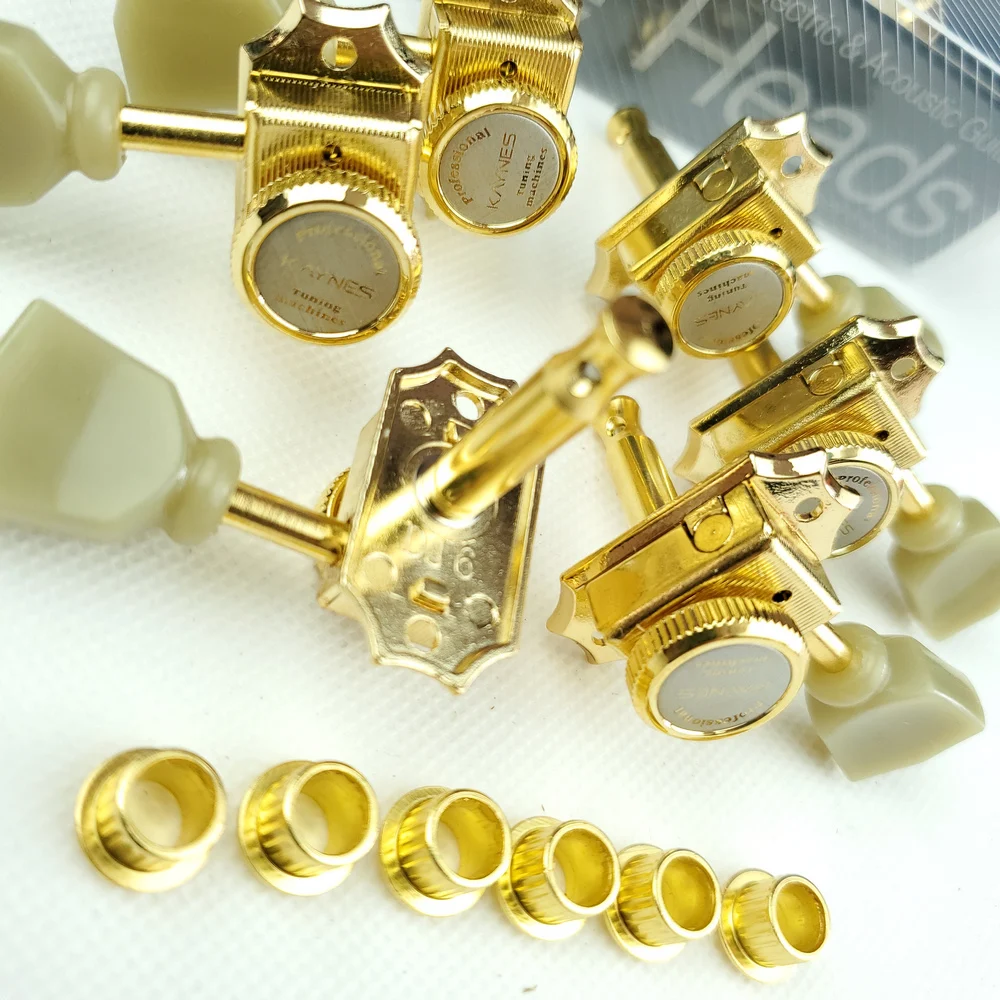 1 set 3r3l vintage deluxe locking elektrische gitarre mechaniken mechaniken für lp sg elektrische gitarre tuning pegs gold free global shipping