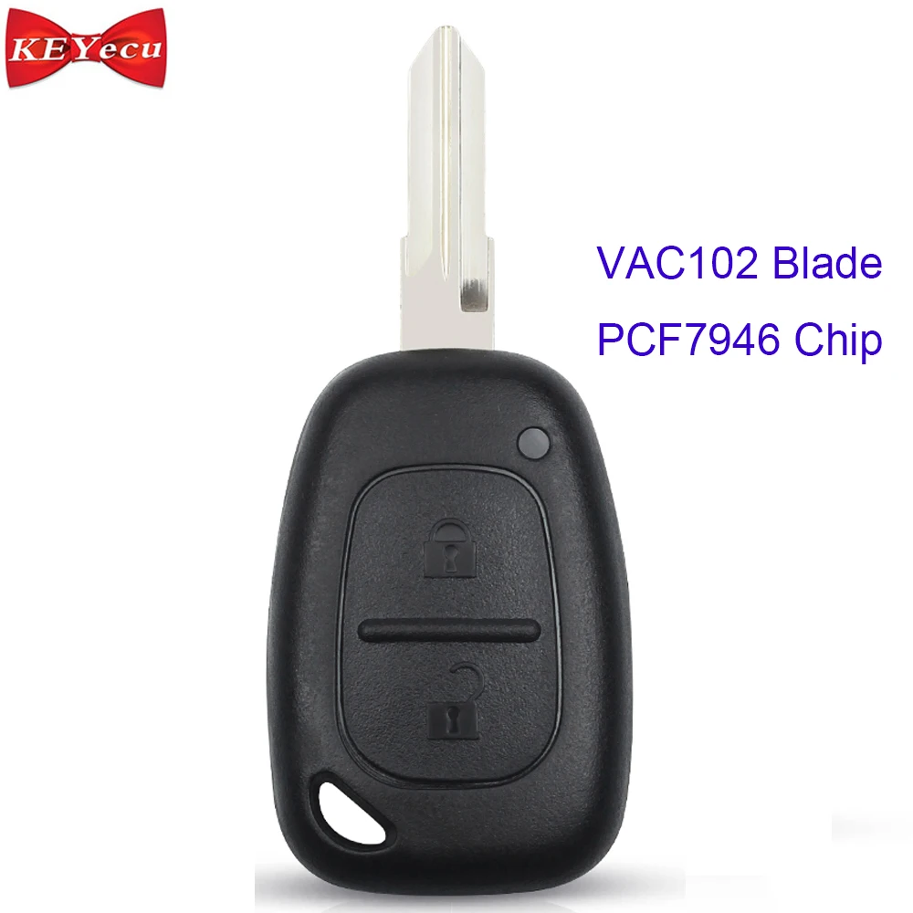 KEYECU for Renault Clio Scenic Movano Kangoo Remote Key Fob PCF7946 Chip VAC102 Blade 433MHz | Автомобили и мотоциклы