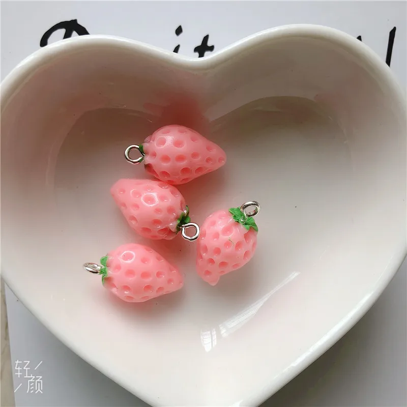 Пластиковые 3D шт./упак. амулеты &quotКлубника&quot для сережек сделай сам 10 Подвеска
