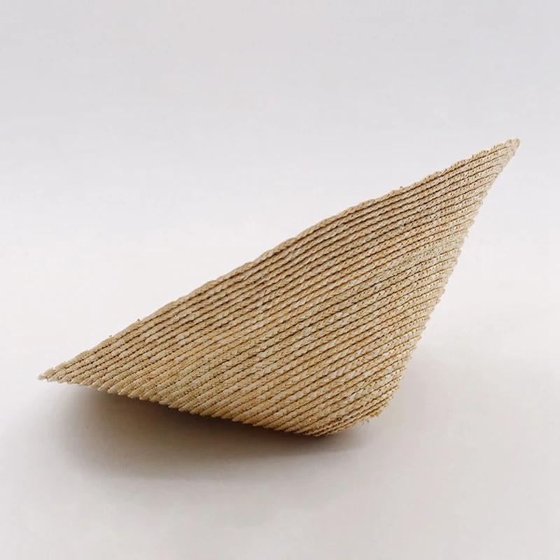 Большие поля конический натуральный цвет бамбуковая соломенная шляпа от солнца