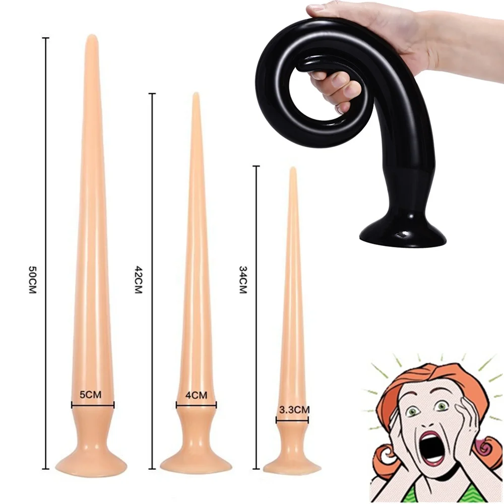 Длинный фаллоимитатор 3 размеров для мужчин и женщин анальный массаж расширители