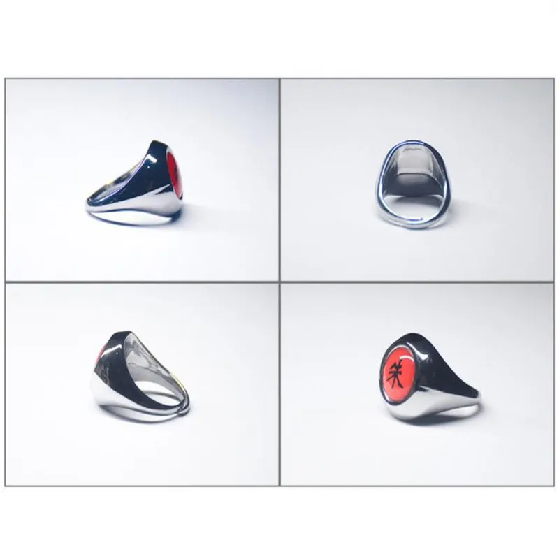 NARUTO Anime Akatsuki Pain Uchiha Itachi Orochimaru Series Ring Cosplay Toy 10 Models Accessories Cartoon Style Boy Girl Gift |
