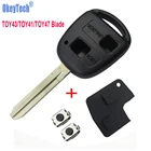 Чехол для автомобильного пульта дистанционного управления Okeytech, 2 кнопки, для Toyota Avensis, Corolla, Yaris, Rav4