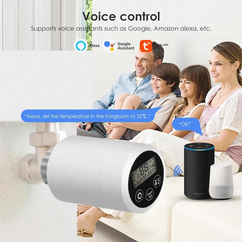 Tuya Smart ZigBee клапан радиатора TRVs программируемый нагревательный термостат