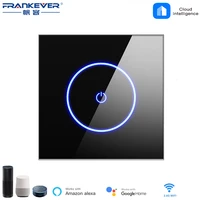 frankever eu smart home wall swtich 10a 110v 250v home appliance lcd panel voice control app works with alexa google home