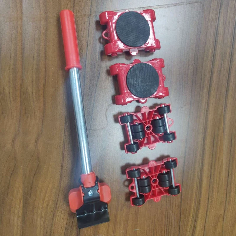 

5Pcs/Set of Furniture Moving Tool Consignment Tool Mover Set Furniture Mover Tool Heavy Object Moving Wheel Roller Rod