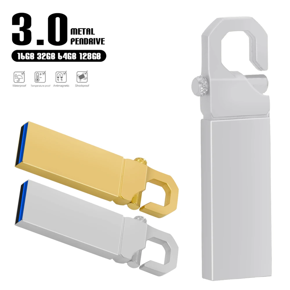 

Usb 3.0 flash drives 128GB 64GB 32GB 16GB 8GB pen drive 3.0 pendrive waterproof u disk memoria cel usb flash stick metal gift