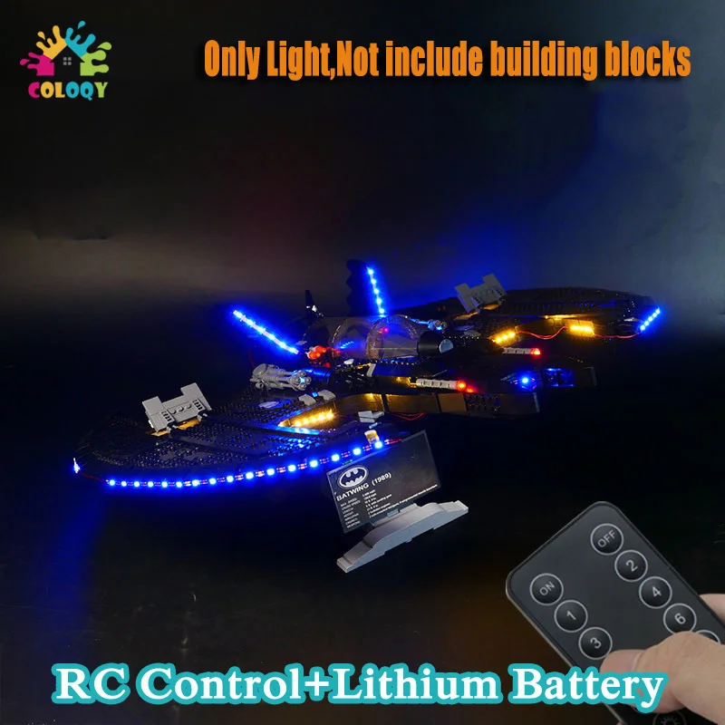 

COLOQY LED Light Set Compatible 76161 Bat Wing Building Blocks RC Control Lighting Toys Lithium Battery Christmas Gifts