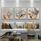 Настенная картина с цветами розы, для украшения гостиной