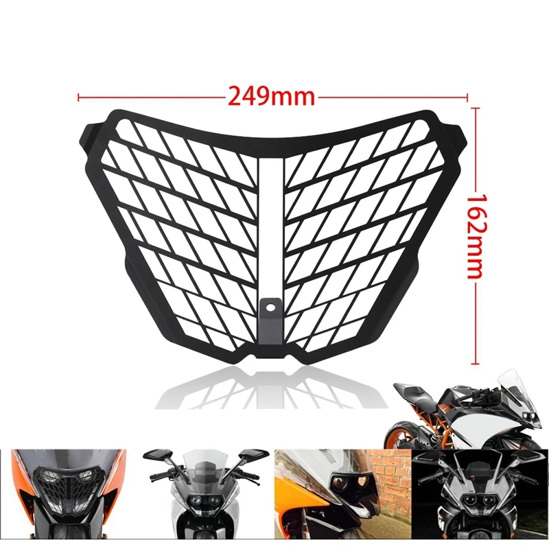 Motorcycle Accessories Headlight Protector Guard Head Light Lense Cover for KTM RC125 RC200 RC390 RC 125 200 390 15-18 | Автомобили и