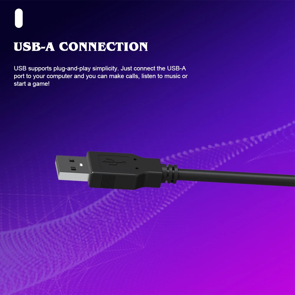 

USB Headset with Microphone and In-Line Control On-Ear Headphone for Gaming, Skype, Office, Conference
