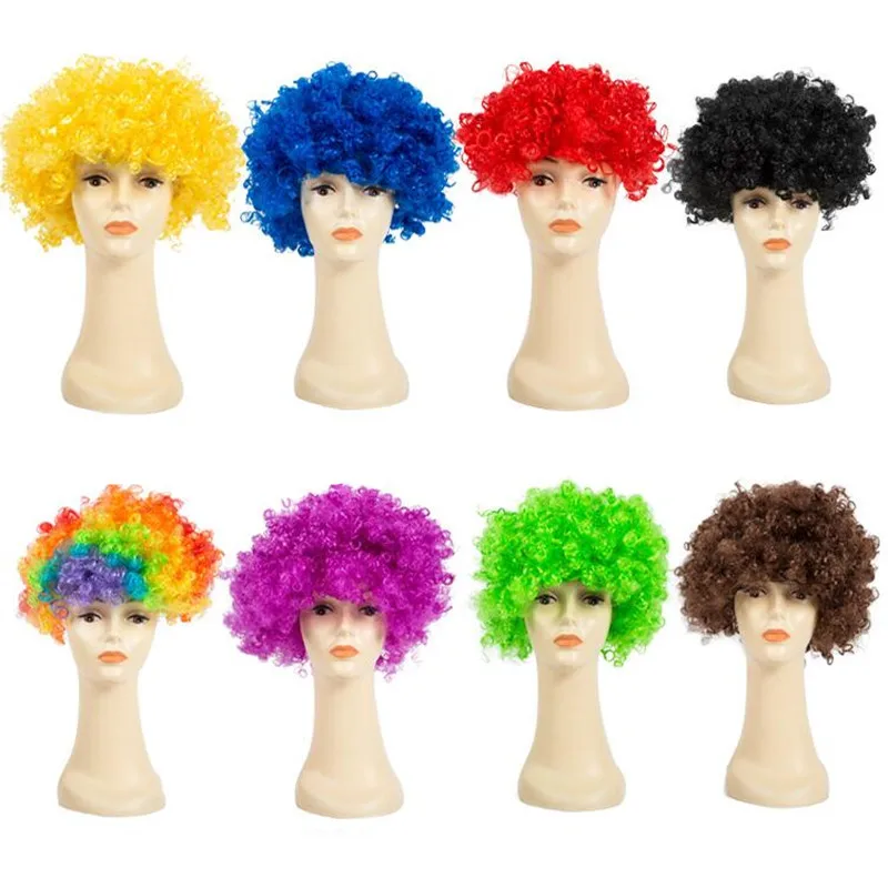 Дети взрослые красочные футбольные фанаты Взрывная голова Забавный Косплей